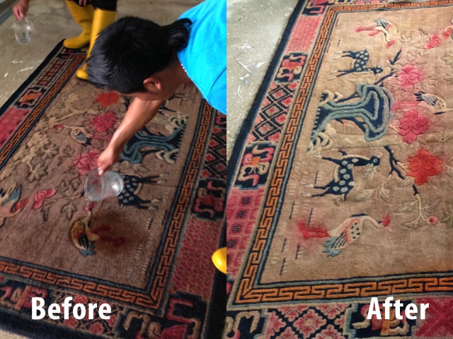 Oriental Rug Cleaning Before After images