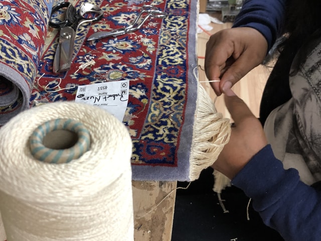 Hand Rug Restoration Process