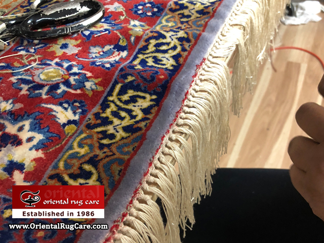 Silk Rug Fringe Restoration