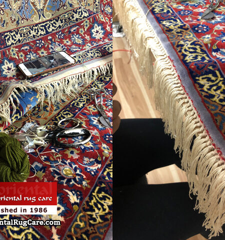 Damage Silk Rug Fringe Restore Broward