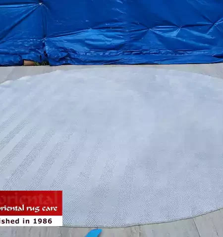 Round Modern Rug Washing